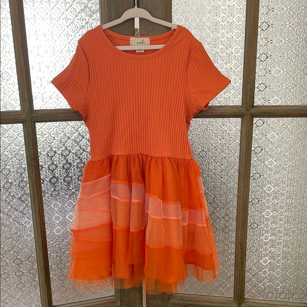 Peek Kids Girls' Orange Dress NWT - Size 8